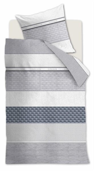 Rivièra Maison Renforcé Kissenhülle Pure Resort Grey 80X80 80 x 80 cm 1 Kissenbezug Grau