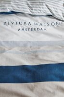 Rivièra Maison Renforcé Kissenhülle Mason Ridge Blue 80X80 80 x 80 cm 1 Kissenbezug Blau