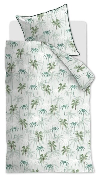 Rivièra Maison Renforcé Bettwäsche Palm Para Green 155X220 155 x 220 cm + 1x 80 x 80 cm 1 Bettbezug, 1 Kissenbezug Grün