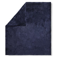 hip 100 % Polyvelvet Kuscheldecke 1 teilig 160 X 180 cm Hip Uni D.Blue Blue