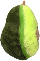 Soma Plüsch-Kissen Avocado Sofa-Rückenkissen Rund Lebensmittel Spielzeug Kuschel-Tier Plüsch-Tier Toy Früchte grün (Avocado 15 cm) + GRATIS Schlüsselanhänger