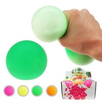 Quetschball Squeeze Ball 9cm bunt Uni Anti-Stress Ball zum Kneten Squishy Fidget Toy XL Junge Mädchen Soft Squishies (Ball 9 cm neon orange)