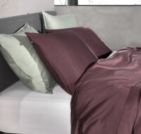 Zo!Home Mako Satin Satinado 2x Kissenbezug 50x50 Mauve...