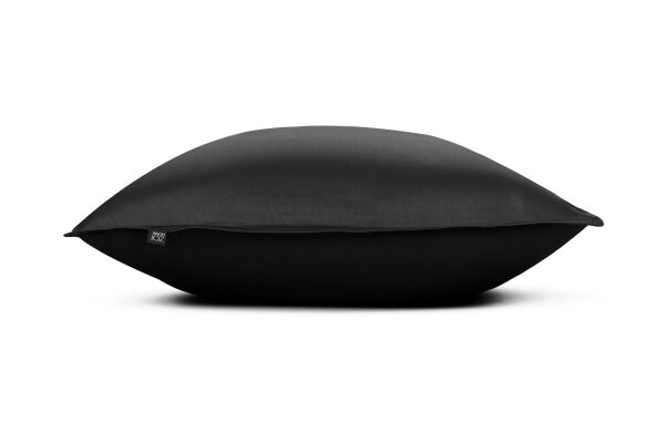 Zo!Home Mako Satin Satinado 2x Kissenbezug 50x50 Night Black Uni Night-Black