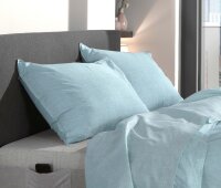 Zo!Home  Lino Kissenbezug 40x80 Topaz Blue Uni Topaz-Blue