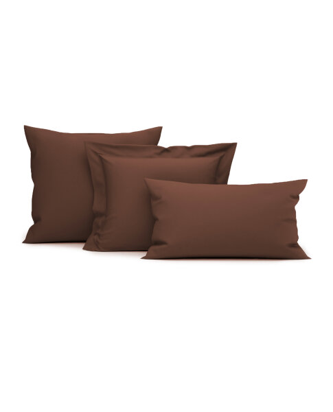 Heckett and Lane Mako Satin Elementi Kissenbezug 40x80 Marsala Brown Uni Marsala-Brown