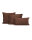 Heckett and Lane Mako Satin Elementi Kissenbezug 80x80 Marsala Brown Uni Marsala-Brown