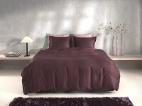 Zo!Home Mako Satin Satinado Bettwäsche 200 Mauve Lilac Uni Mauve-Lilac 1 Bettbezug 200x200cm + 2 Kissenbezug 80x80cm