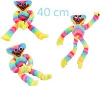 Huggy Wuggy Poppy Playtime Huggy Wuggy Kuscheltiere Plüsch New Horror Game Hagiwagi Plüschpuppe für Kinder (40 cm Regenbogen)