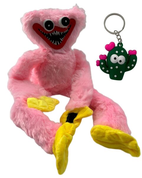 Huggy Wuggy Poppy Playtime Huggy Wuggy Kuscheltiere Blau Plüsch New Horror Game Hagiwagi Plüschpuppe für Kinder 40 cm Rosa+GRATIS Schlüsselanhänger