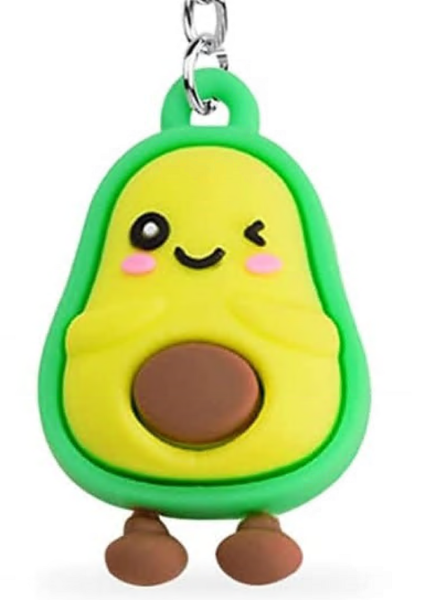 Avocado Schlüsselanhänger Mini Avocado Anhänger Geschenk Cartoon Schlüsselanhänger Silikon Grüner Schlüsselanhänger für Handyhülle Charme Rucksack Geschenk für Jungen und Mädche