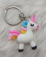 Einhorn Schlüsselanhänger Gummi Märchen Horse Geschenk für Damen Frauen Kinder Mädchen Fan  Cartoon Silikon für Handyhülle Charme Rucksack