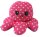 Oktopus XXL Kuscheltier Reversible Octopus Plüschtier Flip Oktopus Spielzeug Kinder Erwachsene Glitzer Sterne (Glitzer Punkte Pink 30 cm)