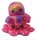 Oktopus XXL Kuscheltier Reversible Octopus Plüschtier Flip Oktopus Spielzeug Kinder Erwachsene Glitzer Sterne (Glitzer Punkte Pink 30 cm)