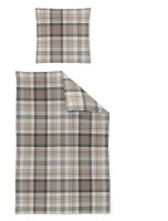 Irisette Edel-Flanell Bettwäsche Set Alpaka 8412 natur 155 x 220 cm + 1 x Kissenbezug 80 x 80 cm