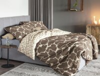 Irisette Edel-Flanell Bettwäsche Set Alpaka 8413 natur 155 x 220 cm + 1 x Kissenbezug 80 x 80 cm