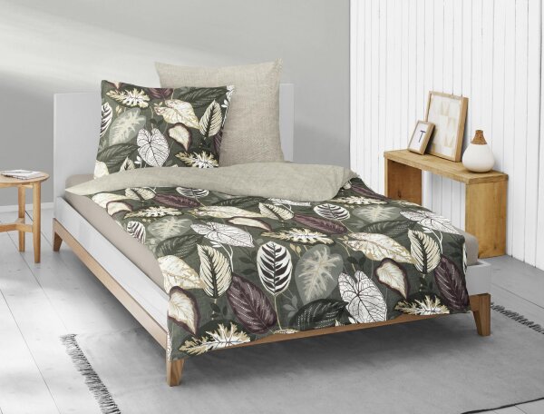 Irisette Mako-Satin Bettwäsche Set Crown-K 8402 multi 140 x 200 cm + 1 x Kissenbezug 90 x 70 cm