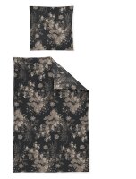 Irisette Mako-Satin Bettwäsche Set Sky 8396 black 155 x 200 cm + 1 x Kissenbezug 80 x 80 cm