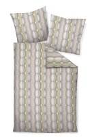 Janine Mako-Satin Bettwäsche 3 teilig Kopfkissenbezug 80 x 80 cm moments 98086-003-622 ceylongelb mint taupe