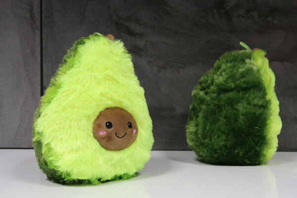 Soma Plüsch-Kissen Avocado Sofa-Rückenkissen Rund Lebensmittel Spielzeug Kuschel-Tier Plüsch-Tier Toy Früchte grün (Avocado 20 cm)