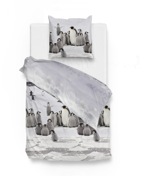 Zo!Home Flanell Tadzio Bettwäsche 135 White Animals White 1 Bettbezug 135x200cm + 1 Kissenbezug 80x80cm