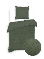 Zo!Home  Velluto Bettwäsche 135 Racing Green Uni...