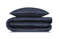 Zo!Home  Velluto a Coste Bettwäsche 155 Night Blue Uni Night-Blue 1 Bettbezug 155x220cm + 1 Kissenbezug 80x80cm