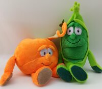 Kuscheltier Plüschtier Goodness Gang Kissen Gemüsekorb, Speise Obst Zubehör für Kaufladen und Kinderküche für Mädchen, Jungen & Babys – Flauschiges Stofftier zum Spielen Erbse