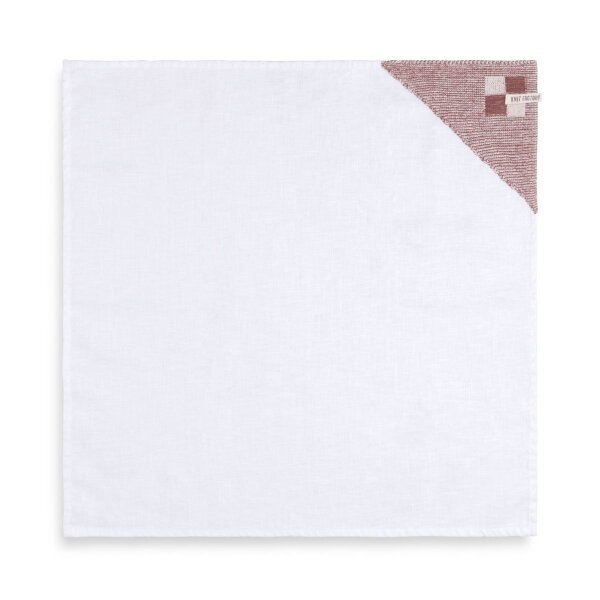 Knit Factory Block  Geschirrtuch 65x65 cm Kariert Beige Rot