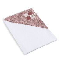 Knit Factory Block  Geschirrtuch 65x65 cm Kariert Beige Rot