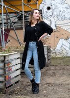 Knit Factory Kim Kleid M Glatt Schwarz