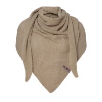 Knit Factory Gina DreiecksSchal 190x85 cm Glatt Beige