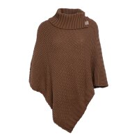 Knit Factory Nicky Poncho One Size Glatt Braun