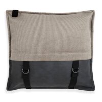 Knit Factory Otis Kissen 50x50 cm Glatt Braun