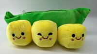 PEA Stuffed Pflanze 25 cm Puppe Kawaii für Kinder Jungen Mädchen Geschenk PEA Shaped Kissen Toy Nette Kinder Baby-Plüsch-Spielzeug Erbse grün