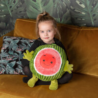 Fußwärmer Handwärmer Kuschelwarmies Kuschelfreunde Wärmekissen Stofftier Kuscheltier Plüschtier (Wassermelone, Handwärmer 35 cm x 35 cm x 35 cm)