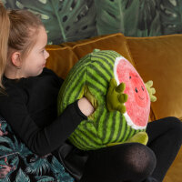 Fußwärmer Handwärmer Kuschelwarmies Kuschelfreunde Wärmekissen Stofftier Kuscheltier Plüschtier (Wassermelone, Handwärmer 35 cm x 35 cm x 35 cm)