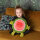 Fußwärmer Handwärmer Kuschelwarmies Kuschelfreunde Wärmekissen Stofftier Kuscheltier Plüschtier (Wassermelone, Handwärmer 35 cm x 35 cm x 35 cm)