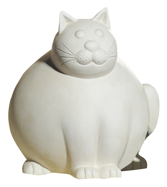 Gilde Keramik Katze Molli (BxHxL) 27 cm x 30 cm x 26 cm creme sitzend