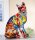 Gilde Poly Katze Pop Art (BxHxL) 23 cm x 29 cm x 16 cm Graffiti