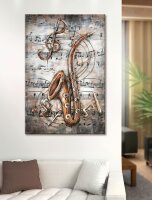 Gilde Metall Bild Live Jazz (BxHxL) 60 cm x 90 cm x 4 cm...