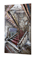 Gilde Metall Bild Mysterious Staircase (BxHxL) 70 cm x 120 cm x 6 cm Handarbeit Kunstobjekt GILDE GALLERY