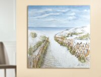 Gilde Bild Gemälde Dünen-Idylle Weg (BxHxL) 100 cm x 100 cm handgemalt dreidimensional Pastelltöne
