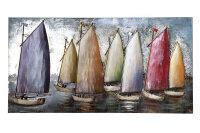 Gilde Metall Bild Sailing Regatta (BxHxL) 120 cm x 60 cm...