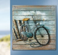 Gilde Metall Bild Enjoy The Ride a.Holz (BxHxL) 80 cm x...