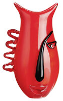 Gilde Glasart Design-Vase Red Vista (BxHxL) 19 cm x 33 cm x 12 cm rot schwarz mundgeblasen durchgefärbt