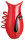 Gilde Glasart Design-Vase Red Vista (BxHxL) 19 cm x 33 cm x 12 cm rot schwarz mundgeblasen durchgefärbt