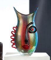 Gilde Glasart Design-Vase Vista (BxHxL) 21 cm x 33,5 cm x 12 cm farbig mundgeblasen durchgefärbt