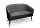 Gilde Holz Sofa Samt Vesuv (BxHxL) 128 cm x 80 cm x 72 cm grau Fuß schwarz gold Sitzhöhe 45cm