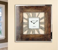 Gilde Holz Uhr London (BxHxL) 40 cm x 40 cm silberfarben...